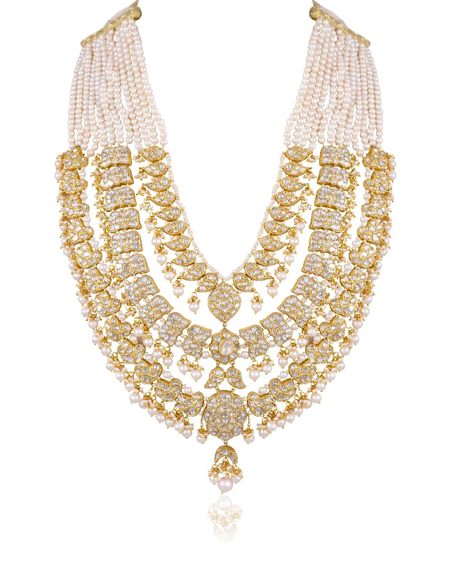 minimalist cubic zirconia earrings Naisha Polki Long Necklace