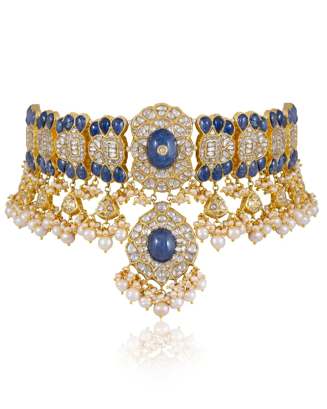 gold plated Cuban link chain Nasrin Polki Choker