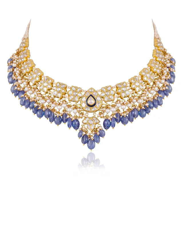 chunky statement cuff bracelet Naziya Polki Necklace