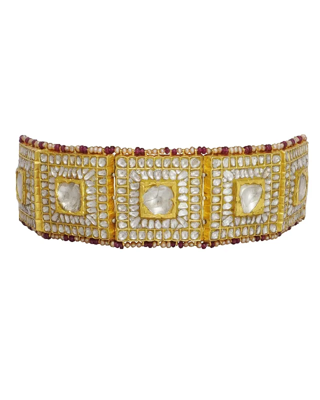 antique filigree wedding band Nidarshana Polki Choker