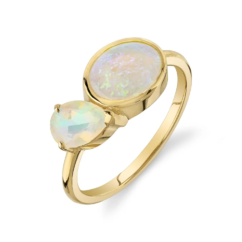 OPAL ZAHA BIRTHSTONE RING