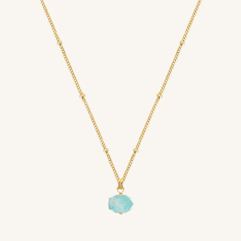 multi-gemstone eternity band Opulent Amazonite Necklace - Stone of Courage