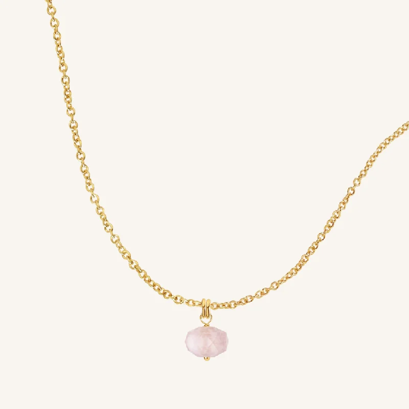 unique crystal bar necklace Opulent Morganite Necklace - Stone of Joy