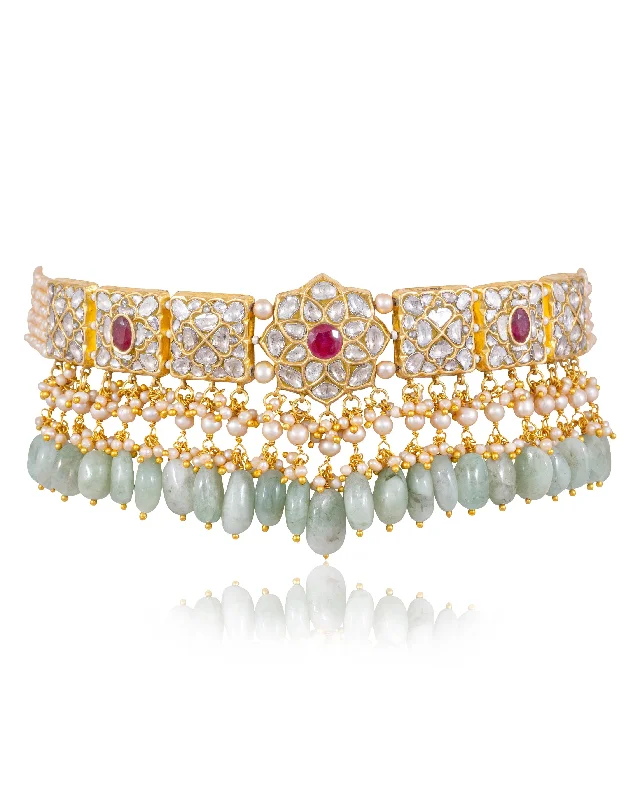 diamond wedding band for women Parinita Polki Choker