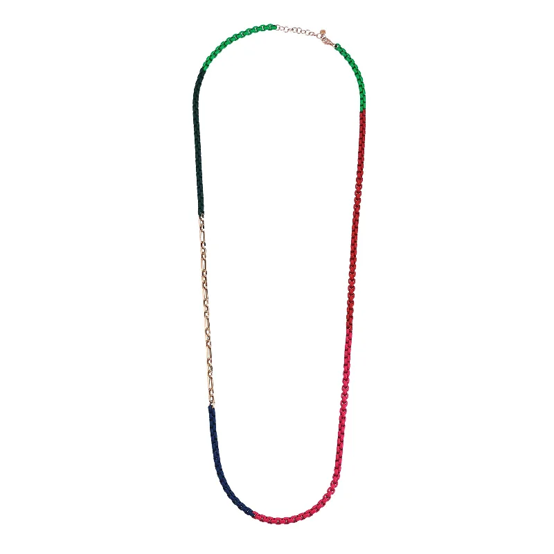 dainty gold chain ring Party Chain Multicolor Fusion Necklace