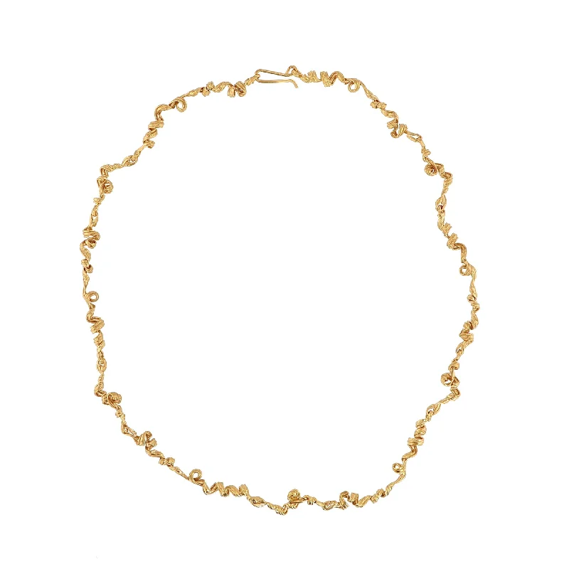 Celtic knot wedding band Fouettés 24K Gold Plated Necklace