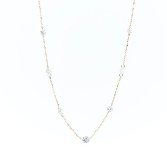 sapphire and diamond eternity ring Danaé 18K Gold Necklace w. 7 Diamonds