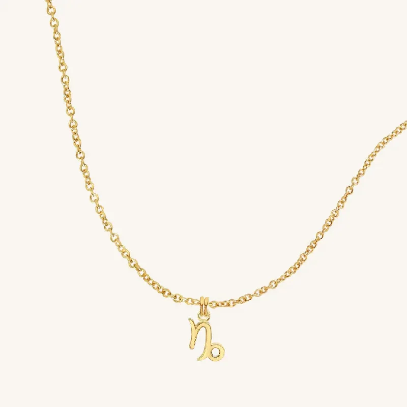 minimalist gold crescent moon necklace Petite Zodiac Necklace