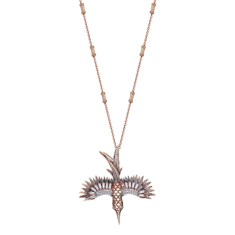dainty gold chain earrings Phoenix Necklace
