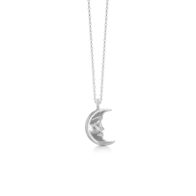 celestial sunburst ring gold Moon Silver Necklace