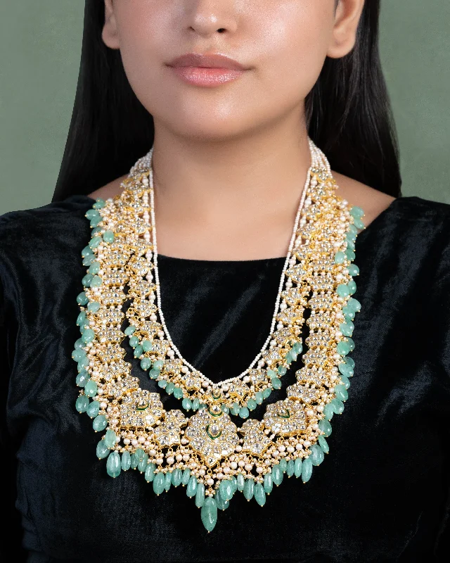 wedding band with diamonds Prerna Polki Long Necklace