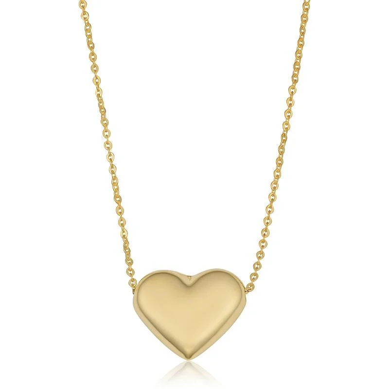 celestial moon and stars ring PUFFED HEART NECKLACE