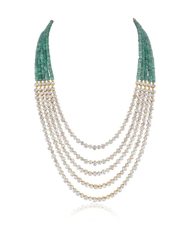 dainty pearl and diamond ring Purvi Polki Long Necklace