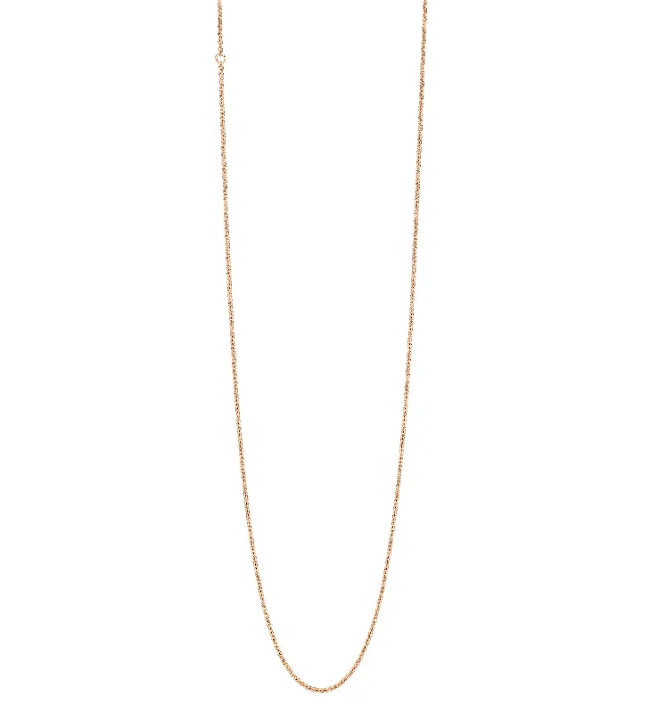 personalized couple’s bracelet engraved 16 inches chain in 18K rose gold