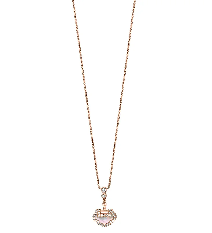 vintage filigree engagement ring Petite Yu Yi necklace in 18K rose gold with diamonds and mother of pearl vintage filigree engagement ring Petite Yu Yi necklace in 18K rose gold with diamonds and mother of pearl