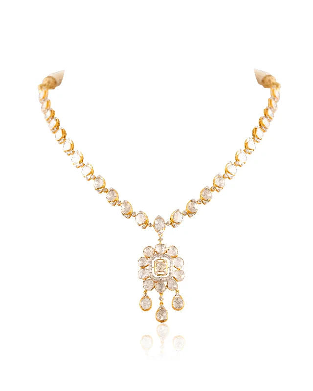 simple turquoise stud earrings Ragini Polki And Diamond Necklace