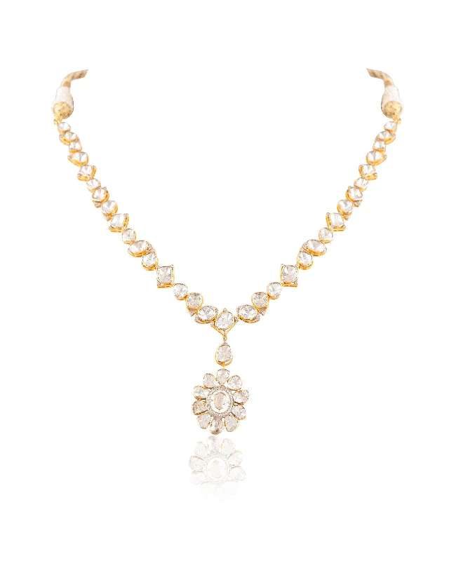 chunky gold chain necklace Raksha Polki And Diamond Necklace