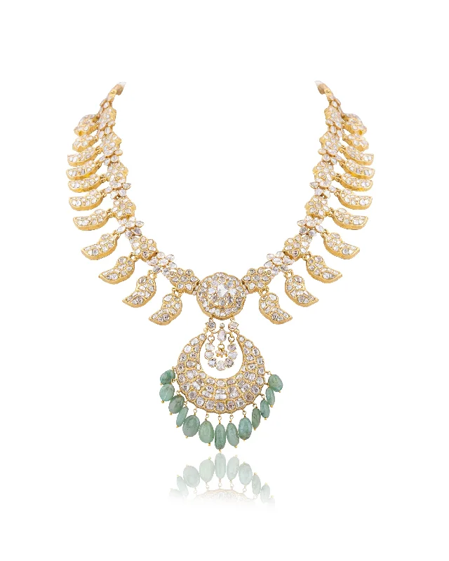 celestial orbit ring set Reyanshi Polki Long Necklace
