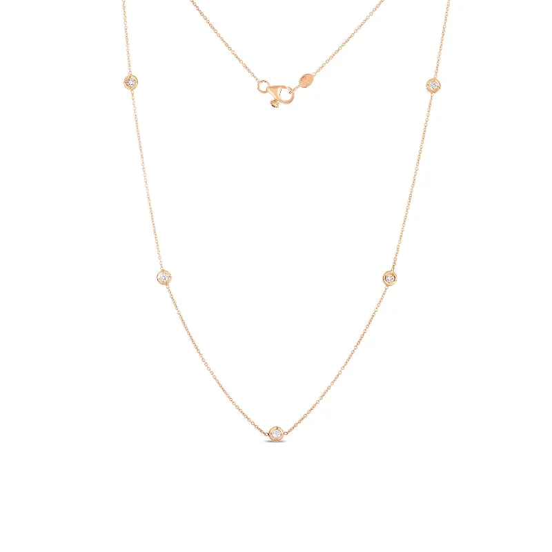 crystal drop earrings elegant 18K Gold Diamonds By The Inch 5 Station Necklace