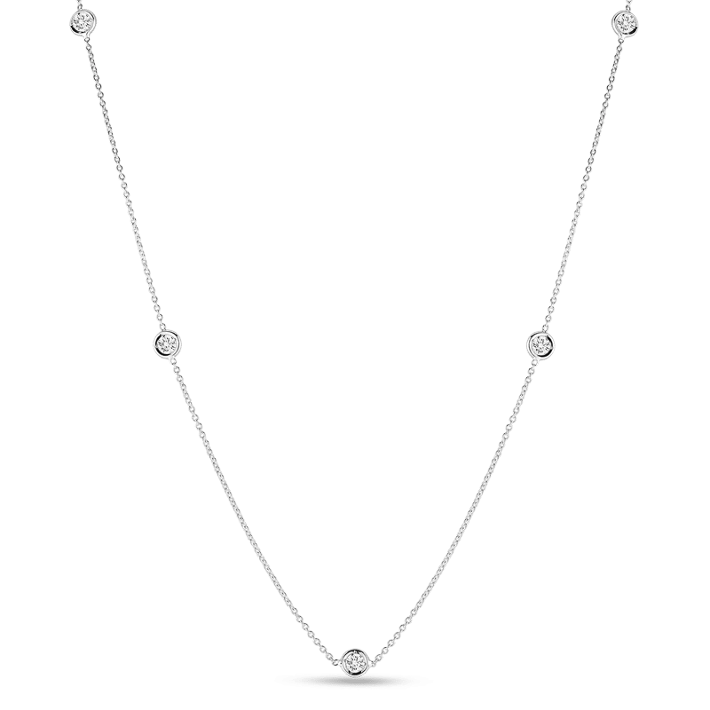 gold-plated chain necklace with charms 18K White Gold Necklaces