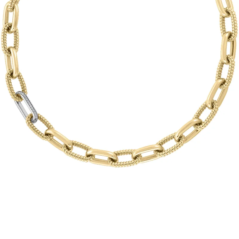 gemstone infinity bracelet 18K Yellow Designer Gold Alternating And Diamond Paperclip Link Chain