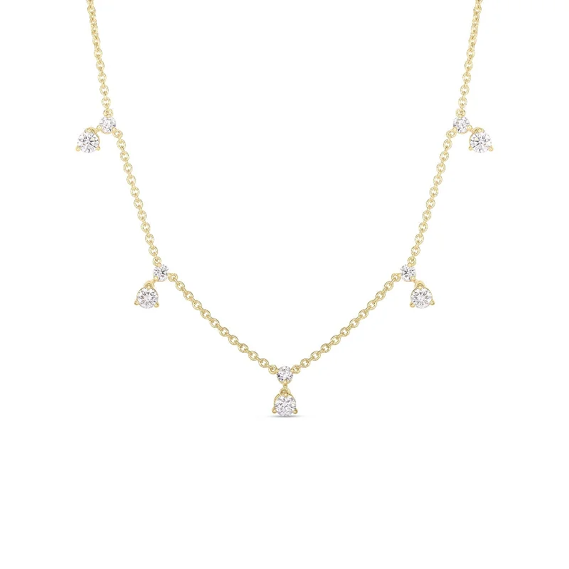 personalized name ring 18K Yellow Gold Diamonds By The Inch Dangling 5 Station Necklace personalized name ring 18K Yellow Gold Diamonds By The Inch Dangling 5 Station Necklace