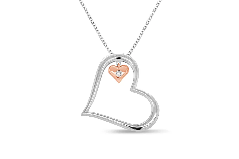 sterling silver arrow ring Sterling Silver Diamond Heart Necklace