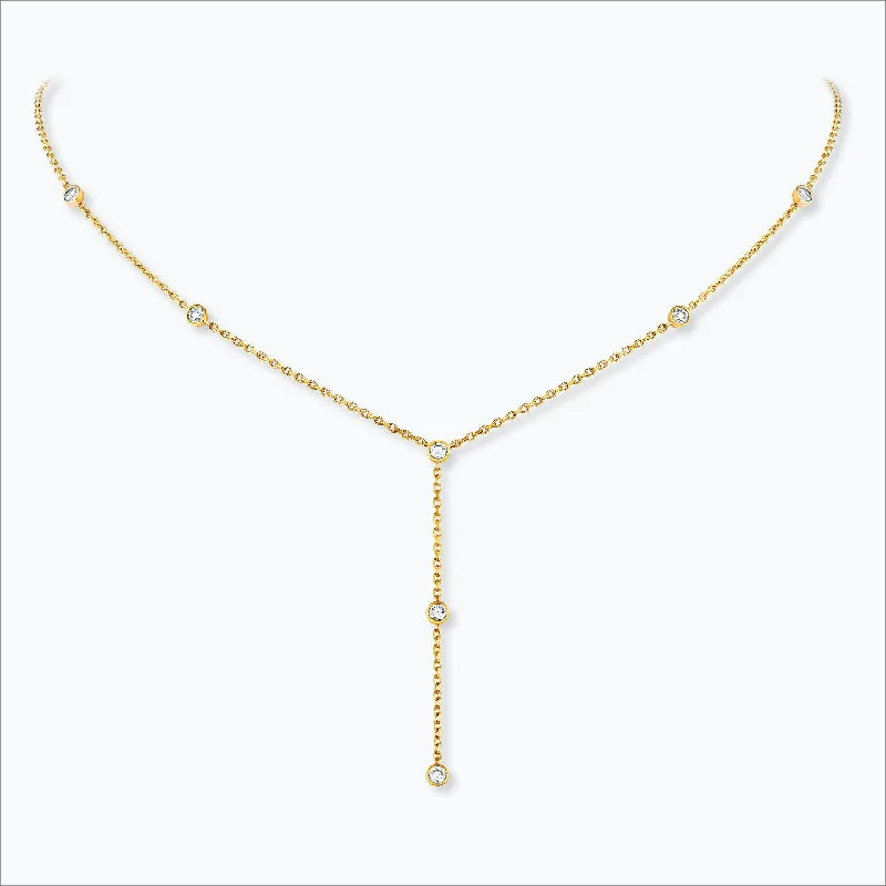 raw crystal cuff bracelet 7 Stone 18K Gold Necklace w. Diamonds