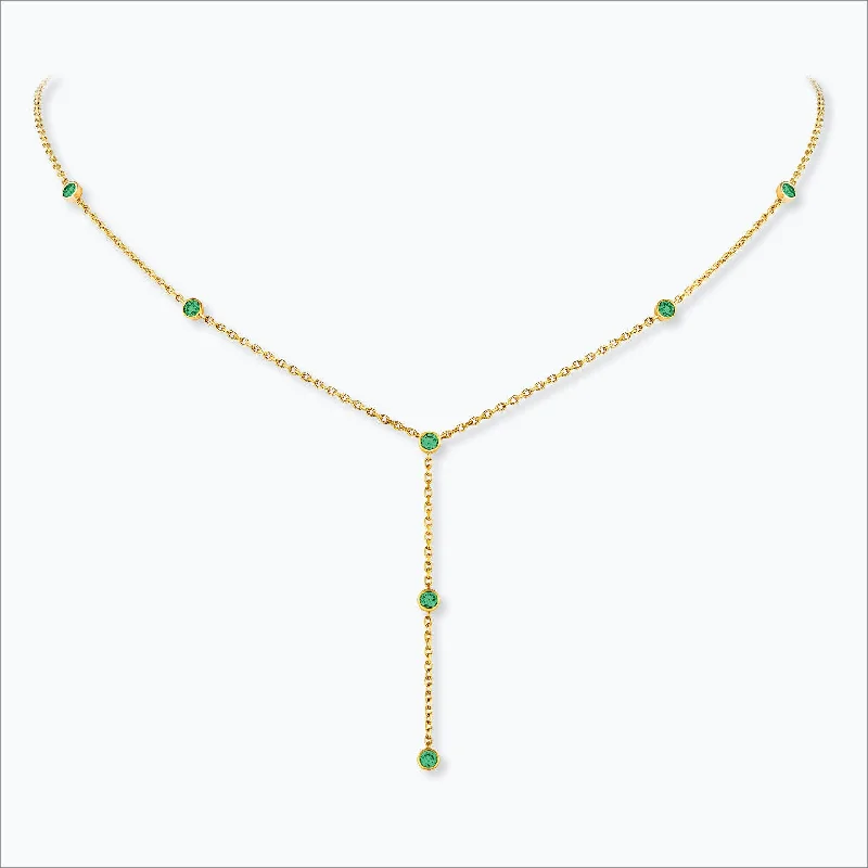 dainty silver hamsa bracelet 7 Stone 18K Gold Necklace w. Tsavorite