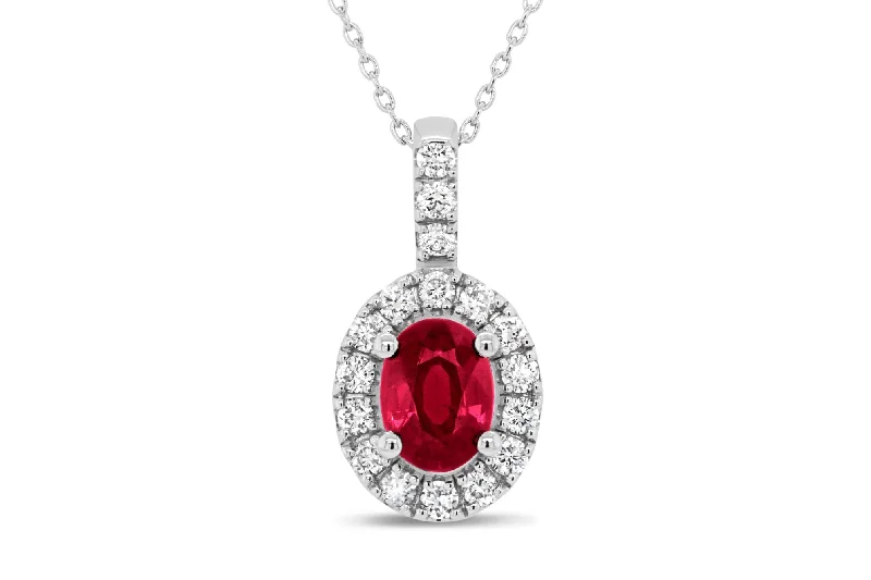 handmade gold nugget ring Ruby Halo Necklace
