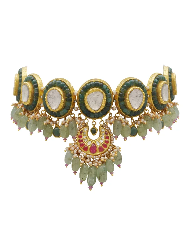custom star sign necklace Rudhii Polki Choker
