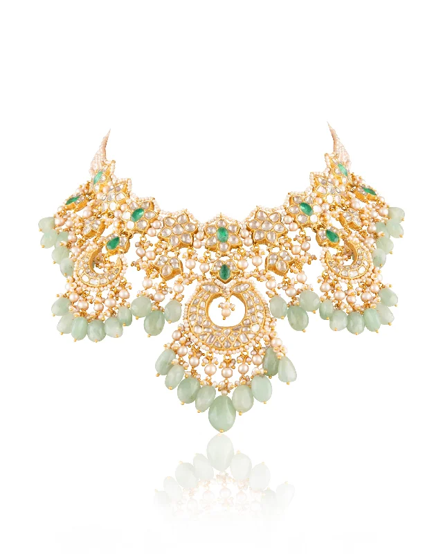 art deco diamond bracelet Ruhi Polki Necklace