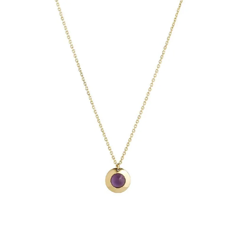 black opal engagement ring Gems of Cosmo 18K Gold Necklace w. Amethyst