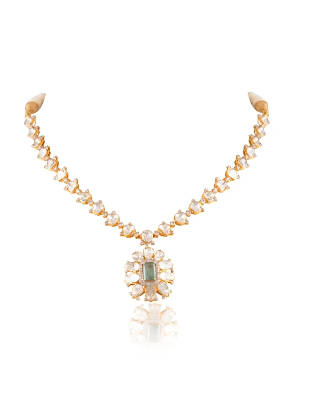 boho macrame bead anklet Saanvi Polki And Diamond Long Necklace