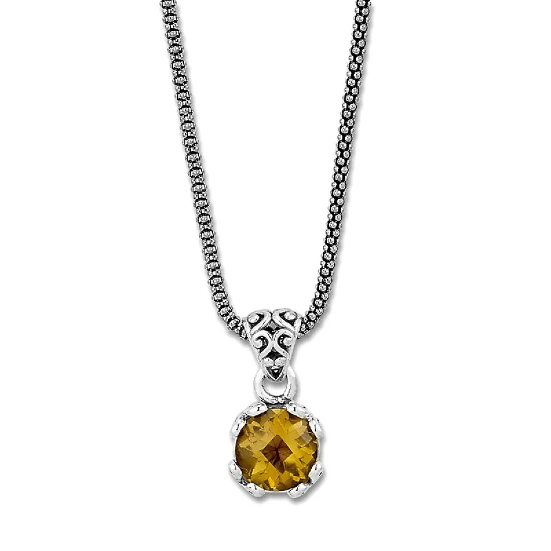 vintage citrine ring SAMUEL B. CITRINE PENDANT NECKALCE