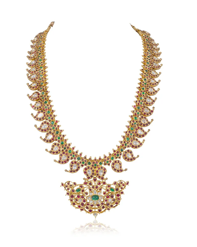 waterproof beach anklet stainless steel Shaheen Polki Long Necklace