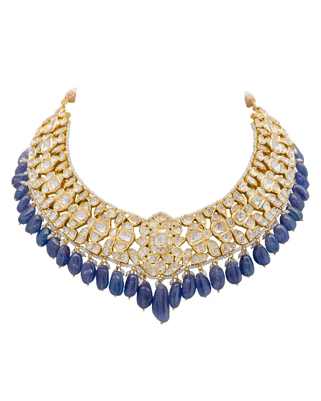 celestial sun charm anklet Shanika Jadau Polki Necklace