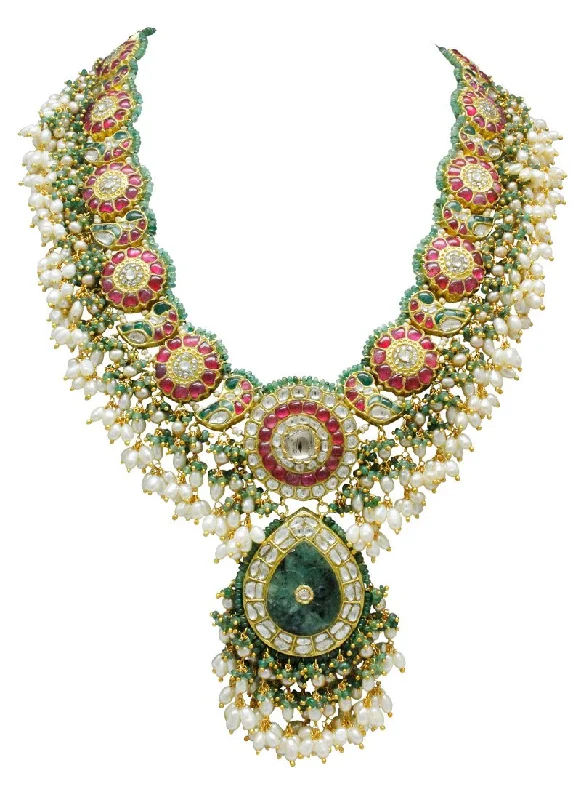 dainty beaded stretch bracelet Shivanjali Polki Long Necklace