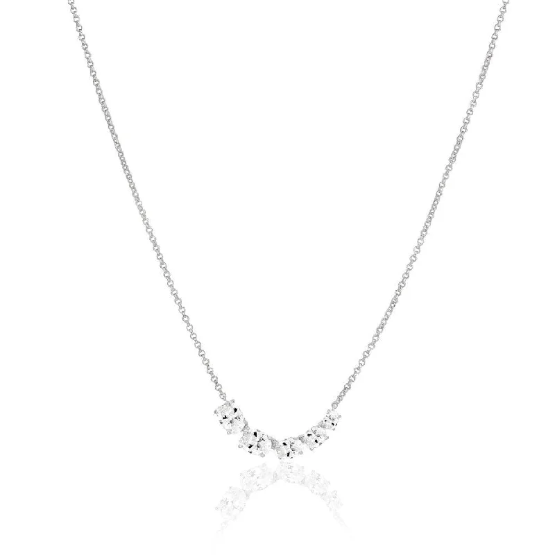 gold charm bracelet with initials Ellisse Cinque Silver Necklace w. Zirconias