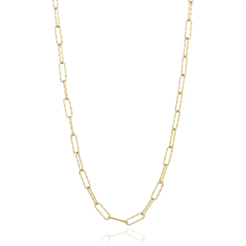solid gold stacking rings set Luce Piccolo Gold Plated Necklace