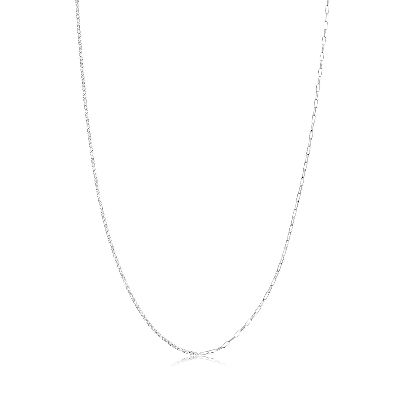 celestial moon and star necklace Ellera Silver Necklace w. White Zirconias