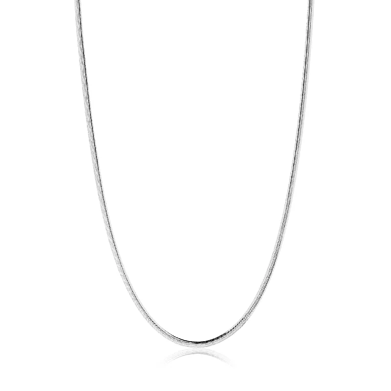 minimalist cubic zirconia earrings Serpente Silver Necklace