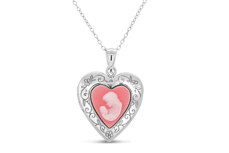 real peridot charm bracelet Sterling Silver Cameo Heart Locket Necklace