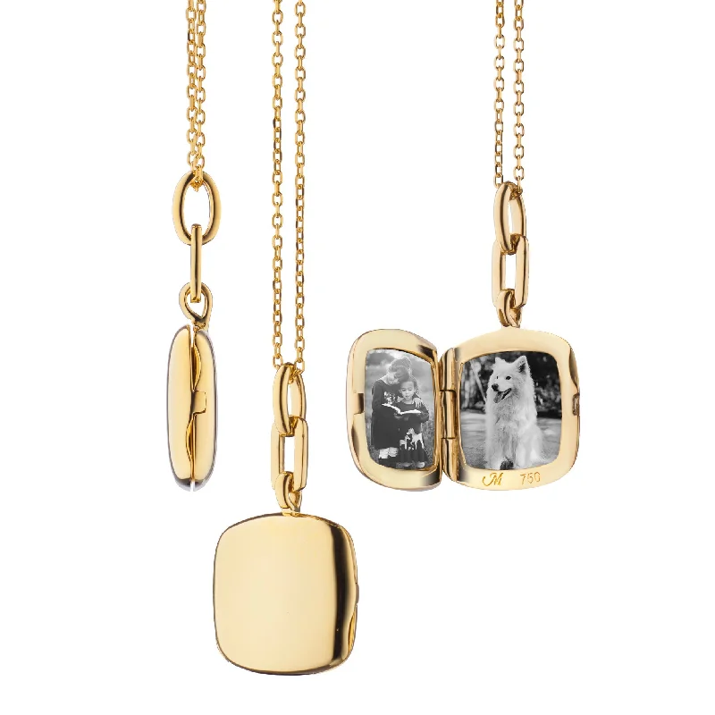 hammered silver wedding band SLIM "VIV" GOLD LOCKET NECKLACE