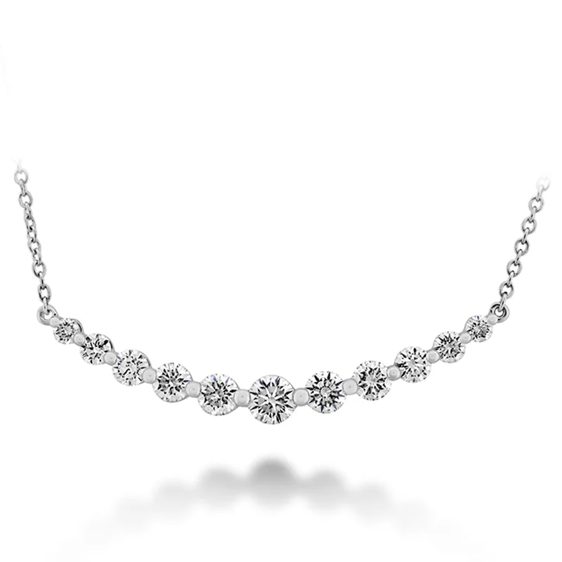 white gold infinity ring Smile Necklace 1.04-1.16ctw / Medium