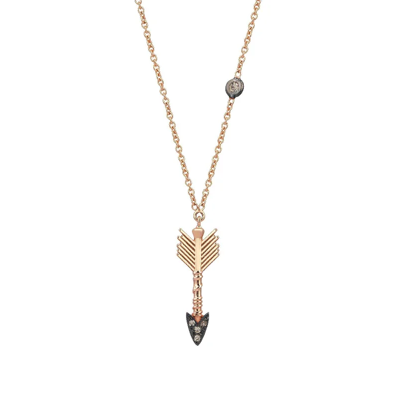 minimalist chain anklet gold Solitaire Arrow Necklace