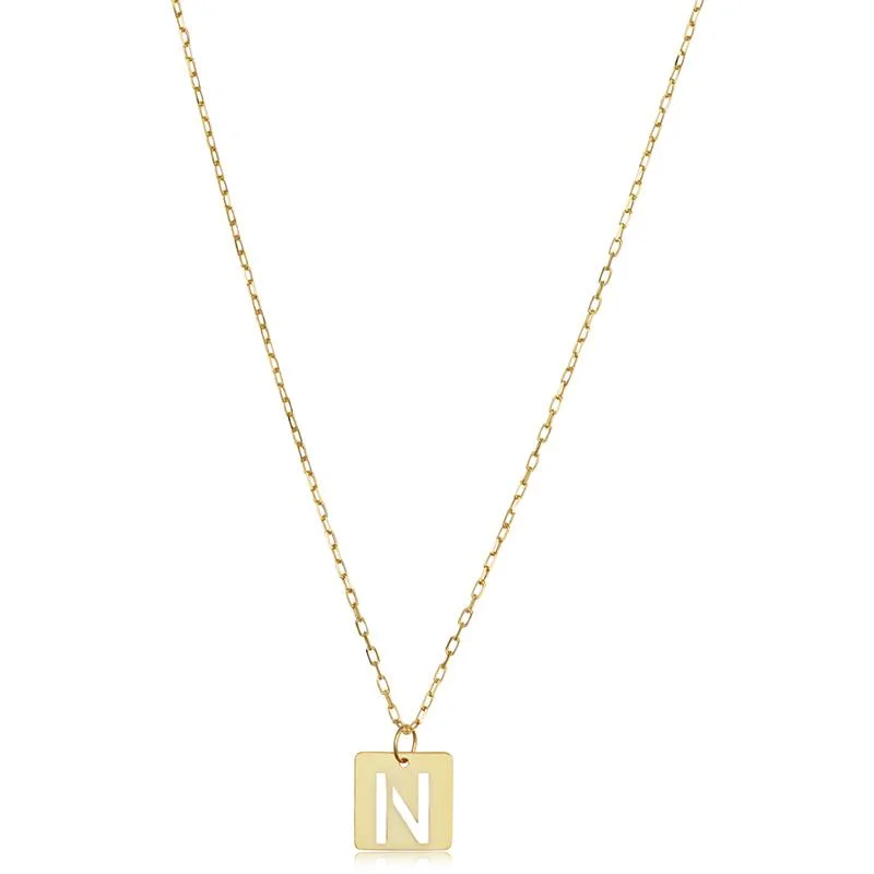 pearl and silver bracelet STAMPED INITIAL N PENDANT