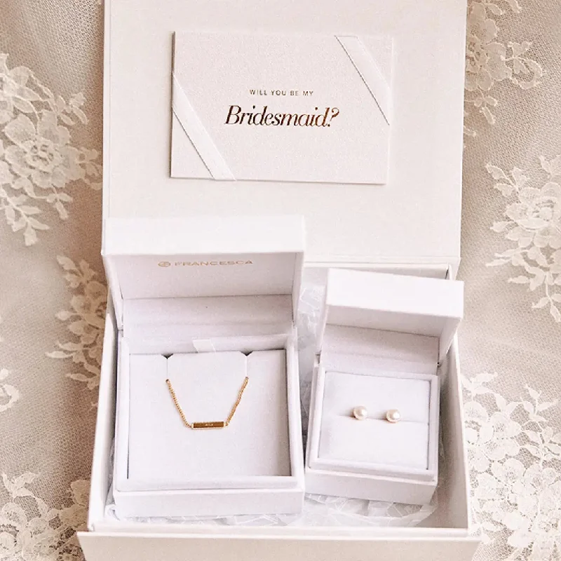 celestial crescent moon bracelet Stand by Me Bridesmaids Set