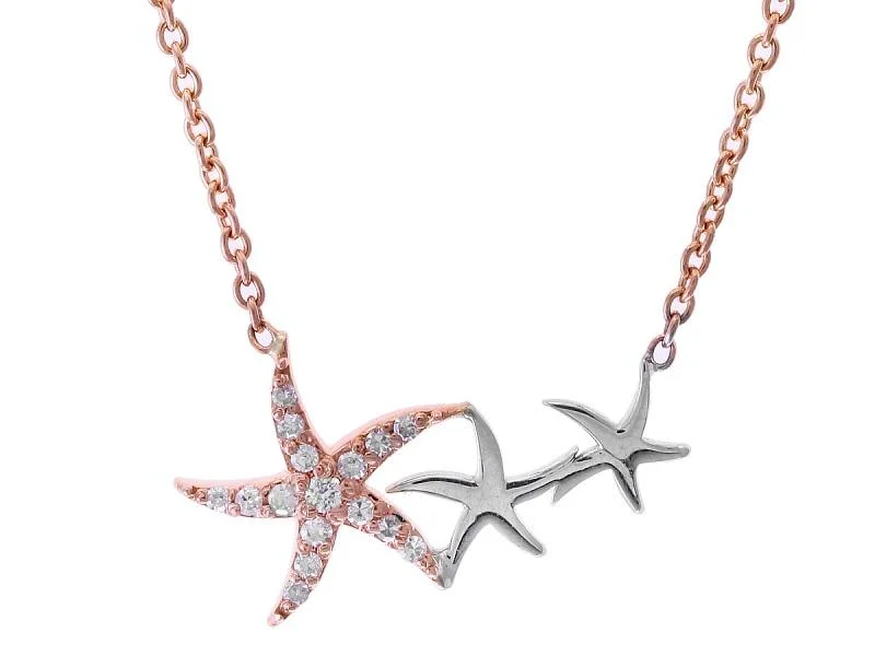 bohemian gemstone choker STARFISH DIAMOND NECKLACE