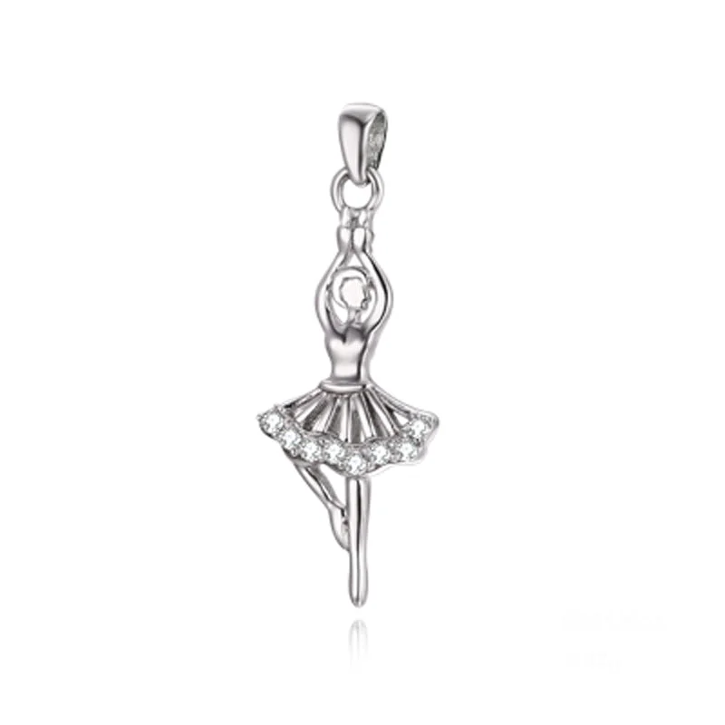 opal cluster ring unique Casablanca Ballerina Dancer Sterling Silver Pendant